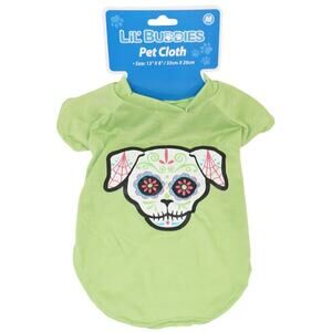 Skull Puppy Dog Pet Shirt Medium Dogs - Día De Los Muertos Day Of The Dead Tee